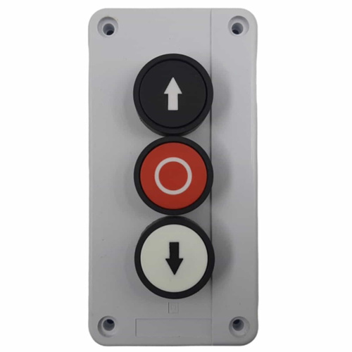 картинка Пост управления трехкнопочный для коммутации электрических цепей управления подъемными механизмами  от магазина Интерком-НН фото 2