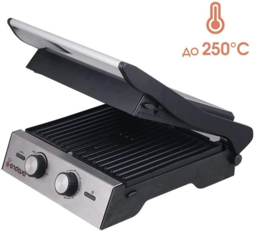 картинка Электрогриль Endever Grillmaster 240 2100Вт черный/серебристый от магазина Интерком-НН