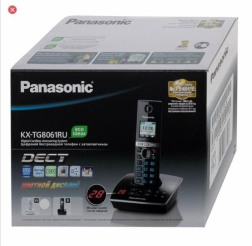 картинка Panasonic KX-TG8061RUB - Беспроводной телефон DECT (радиотелефон) с автоответчиком, цвет: черный  от магазина Интерком-НН фото 3