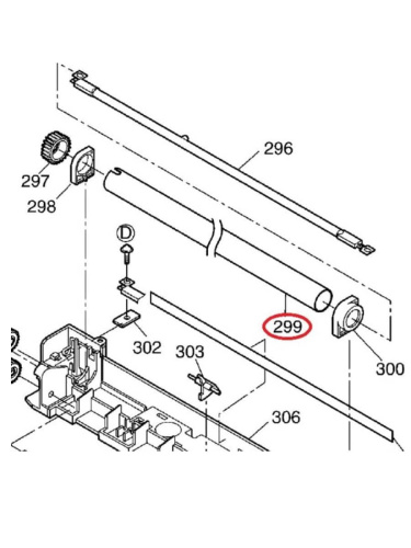 изображение Panasonic PFDS1004Z Тефлоновый вал для KX-FL503, FL523, FLM553RU, B753, 758. магазин Компании Интерком-НН фото 2 картинка Panasonic PFDS1004Z Тефлоновый вал для KX-FL503, FL523, FLM553RU, B753, 758. от магазина Интерком-НН фото 2