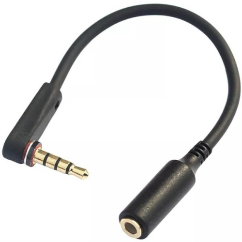 картинка Кабель-удлинитель mini Jack 3.5mm (M)-mini Jack 3.5mm (F), 4 pin (стерео), длина 15см для гарнитур от магазина Интерком-НН
