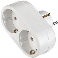 картинка Perfeo PF_C3355 сетевой разветвитель "RU POWER'' 2 гнезда, 16А, с заземлением, белый (2Т2) от магазина Интерком-НН