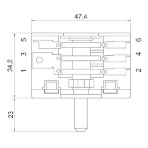 изображение Simfer H35-30-200-005 (Tibon 430230D) Переключатель режимов для электрической духовки магазин Компании Интерком-НН фото 2 картинка Simfer H35-30-200-005 (Tibon 430230D) Переключатель режимов для электрической духовки от магазина Интерком-НН фото 2