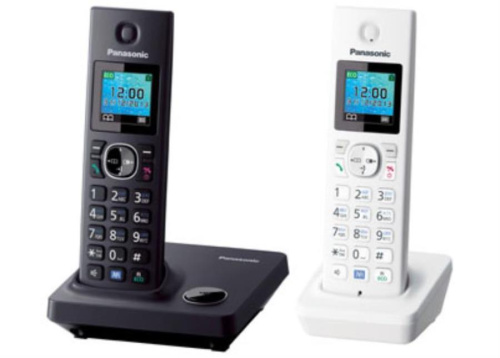 картинка Panasonic KX-TG7852RU1 - Беспроводной телефон DECT (радиотелефон) , цвет: черный/белый  от магазина Интерком-НН