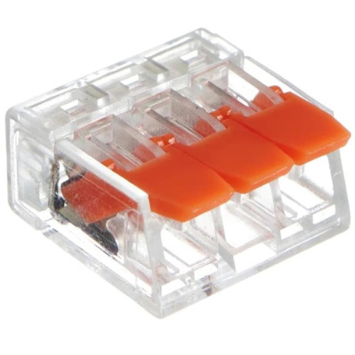 картинка Клемма 223-413 многоразовая, универсальная, 3-проводная (0,14-4мм2) от магазина Интерком-НН