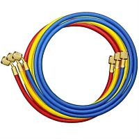 картинка Комплект заправочных шлангов VRP-U-(R,Y,B) (150см) без вентиля для фреона R134A, R12, R22 от магазина Интерком-НН