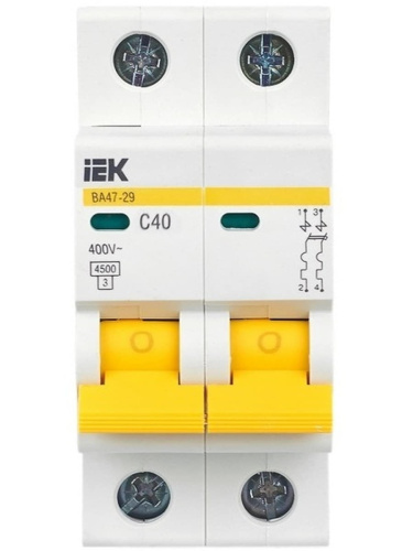 изображение IEK MVA20-2-040-C автоматический выключатель KARAT ВА47-29 2P 40А 4,5кА тип C магазин Компании Интерком-НН фото 2 картинка IEK MVA20-2-040-C автоматический выключатель KARAT ВА47-29 2P 40А 4,5кА тип C от магазина Интерком-НН фото 2