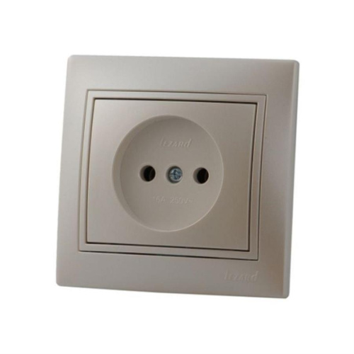 картинка Розетка б/з керамика LEZARD MIRA жемчужно-белый перламутр 701-3030-121 от магазина Интерком-НН