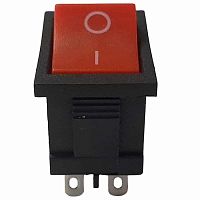 картинка Переключатель клавишный KCD202 (223) красный без подсветки ON-OFF 6A 250VAC от магазина Интерком-НН