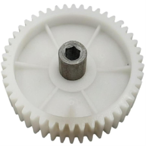 картинка Шестерня большая с валом (вариант №1) D=82/16мм, H=60мм, 46 прямых зубьев для мясорубки Moulinex от магазина Интерком-НН