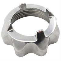 картинка Металлическая передняя гайка D=61мм по резьбе 004032 для мясорубки Polaris PMG1605, 1805, 2005, 1810 от магазина Интерком-НН