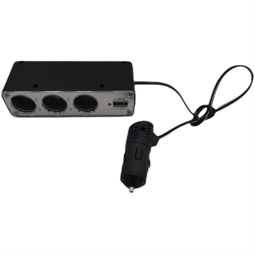 изображение Разветвитель автомобильный WF-0096 на 3 устройства с USB со шнуром магазин Компании Интерком-НН картинка Разветвитель автомобильный WF-0096 на 3 устройства с USB со шнуром от магазина Интерком-НН