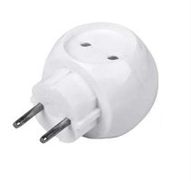 картинка Сетевой разветвитель тройник Велконт/STD 16А 250В ТС-3/3т белый от магазина Интерком-НН