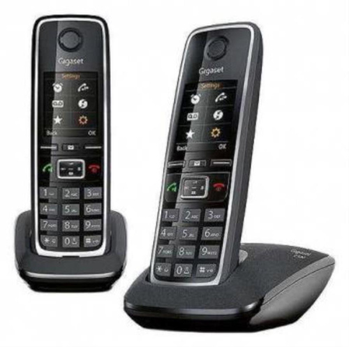 изображение Р/Телефон Dect Gigaset C530 DUO RUS черный (труб. в компл.:2шт) АОН магазин Компании Интерком-НН фото 2 картинка Р/Телефон Dect Gigaset C530 DUO RUS черный (труб. в компл.:2шт) АОН от магазина Интерком-НН фото 2