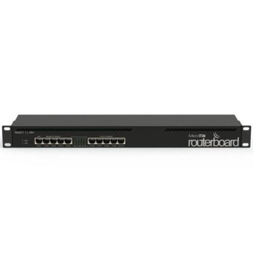 картинка MikroTik RouterBoard RB2011iL-RM 5xEth, 5xGigabit Ethernet, PoE out on port 10, 600MHz CPU, 64MB RAM от магазина Интерком-НН