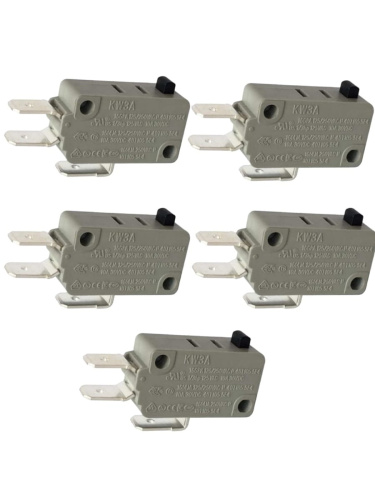 картинка Микропереключатель 5шт Dongnan KW3A-16Z0-A200, 3-х контактный KW3A 16(4)A 250V от магазина Интерком-НН