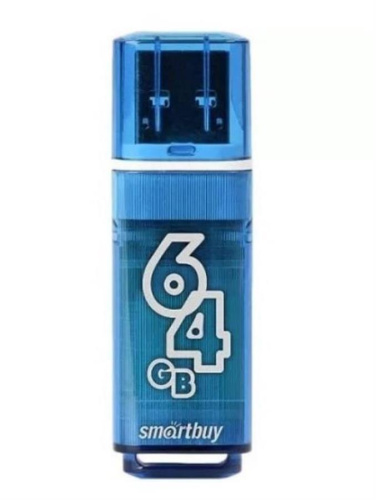 картинка Память USB 64Gb Smart Buy Glossy синий (SB64GBGS-B) от магазина Интерком-НН