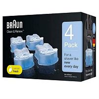 картинка Braun 81667757 сменные картриджи CCR4 (4шт) с чистящей жидкостью для систем самоочистки бритв  от магазина Интерком-НН