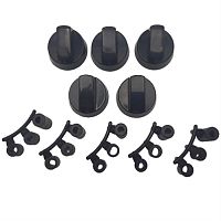 картинка Комплект универсальных ручек, черные (5шт) для плиты от магазина Интерком-НН