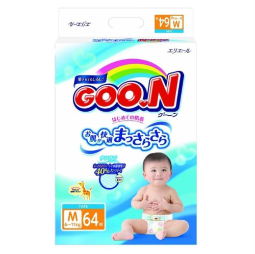 картинка GOON M Подгузники на липучках, 6-11кг, 64шт от магазина Интерком-НН