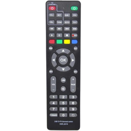 картинка Huayu DVB-T2+TV ver.2019 (20763) пульт дистанционного управления универсальный (ПДУ) для приставок от магазина Интерком-НН