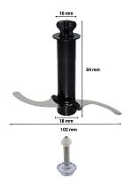 картинка Нож измельчителя 84мм с пружиной и фиксатором направляющей для блендера Витек, Поларис черный от магазина Интерком-НН