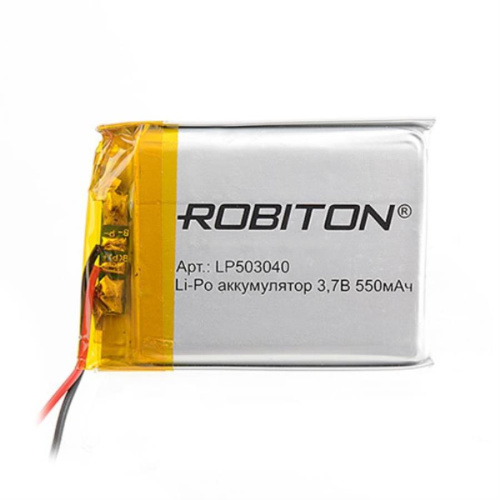 изображение Аккумулятор Li-Po 3.7 В, 550mAh Robiton LP503040 магазин Компании Интерком-НН картинка Robiton LP503040 Аккумулятор Li-Po 3.7 В, 550mAh от магазина Интерком-НН