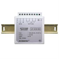 картинка AccordTec AT-12/30 DIN Блок питания 12V, 3A для крепления на DIN-рейку от магазина Интерком-НН