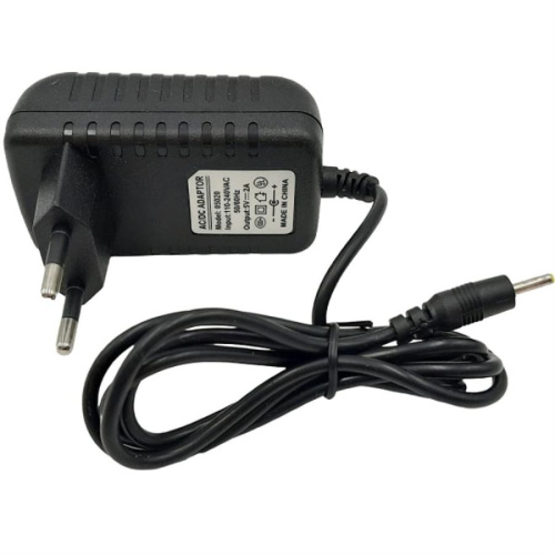 картинка Сетевое зарядное устройство, разъем 2.5мм, 5В, 2000mAh (черный) с кабелем 1 метр от магазина Интерком-НН