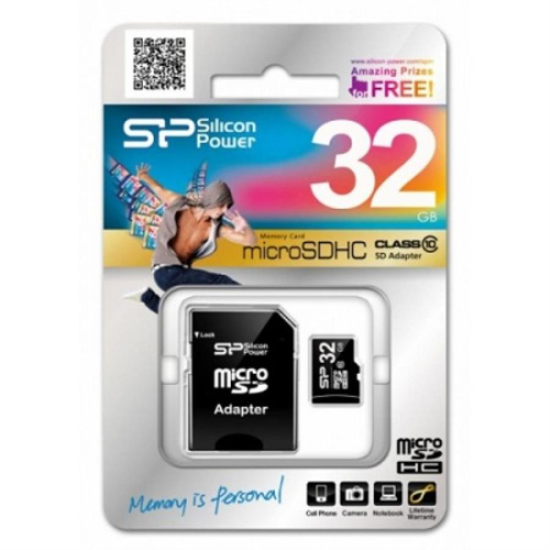 картинка Память Micro SD 32Gb Silicon Power class10  от магазина Интерком-НН