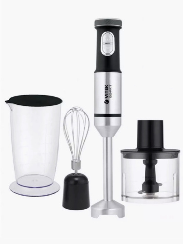 картинка Vitek VT-1465 погружной блендер 1200Вт  цвет черный, серебристый от магазина Интерком-НН