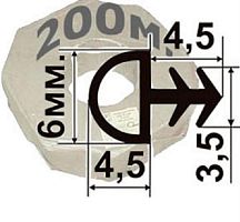 картинка Пазовый (TPE) уплотнитель ОД-02-06, светлый дуб от магазина Интерком-НН