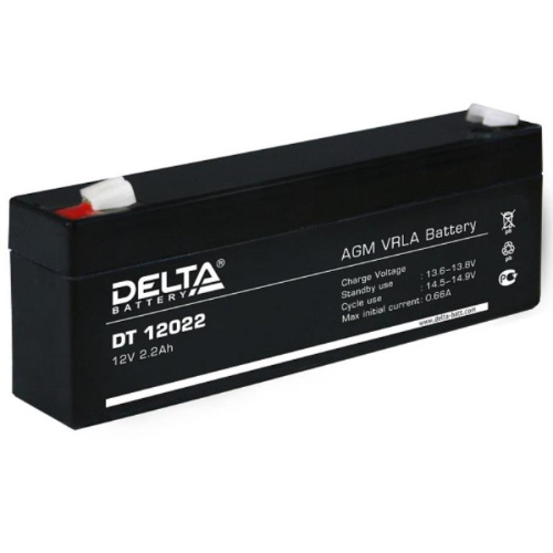изображение Аккумулятор Delta 12В 2,2 А∙ч (DT 12022) магазин Компании Интерком-НН картинка Delta DT 12022 Аккумулятор 12В 2,2 А∙ч от магазина Интерком-НН