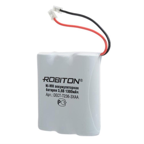 изображение Аккумулятор Ni-MH, 1300mAh, 3.6V Robiton DECT-T236-3XAA (Т236) магазин Компании Интерком-НН картинка Robiton DECT-T236-3XAA (Т236) Аккумулятор Ni-MH, 3.6V, 1300mAh от магазина Интерком-НН