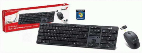 изображение Комплект Клавиатура и мышь Genius SlimStar 8000 black беспроводные магазин Компании Интерком-НН картинка Комплект Клавиатура и мышь Genius SlimStar 8000 black беспроводные от магазина Интерком-НН