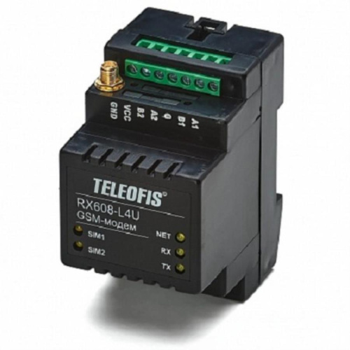 изображение GSM модем TELEOFIS RX608-L4U V.2 (с реле) RS‑232/RS‑485 магазин Компании Интерком-НН картинка RX608-L4U V.2 (с реле) Модем GSM Teleofis RS‑232/RS‑485 от магазина Интерком-НН