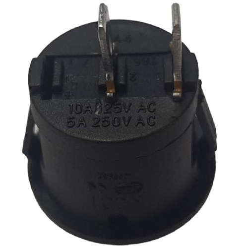 картинка Переключатель клавишный KCD1 (223(3)) черный без подсветки ON-OFF 5A 250VAC от магазина Интерком-НН фото 2