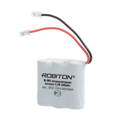 изображение Аккумулятор Ni-MH, 300mAh, 3.6V Robiton DECT-T314-3X2/3AAA (Т314) магазин Компании Интерком-НН картинка Robiton DECT-T314-3X2/3AAA (Т314) Аккумулятор Ni-MH, 3.6V, 300mAh от магазина Интерком-НН