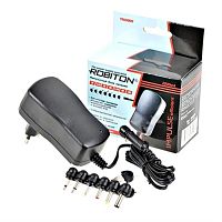 картинка Robiton TN2000S Блок питания BL1 2000mA 3 В, 4,5 В, 5 В, 6 В, 7,5 В, 9 В, 12 В сменные разъемы от магазина Интерком-НН