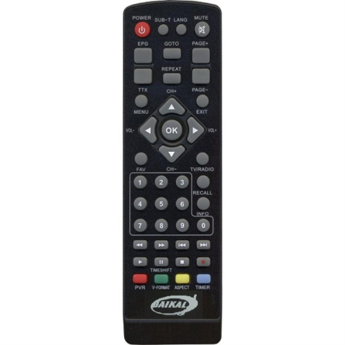 картинка Baikal (19331) пульт дистанционного управления (ПДУ) для DVB-T2 ресивера БАЙКАЛ от магазина Интерком-НН