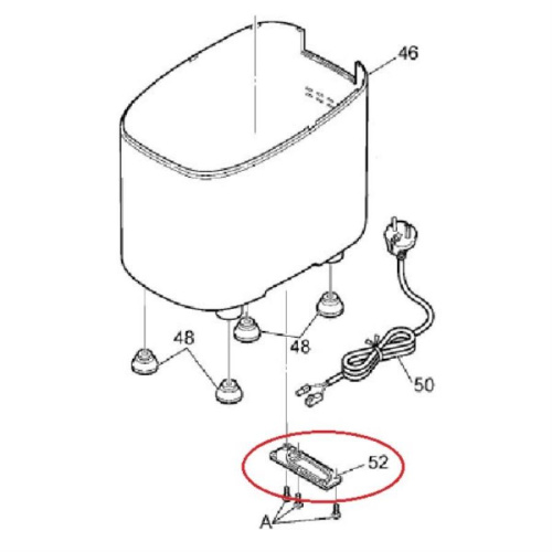 картинка Panasonic ADP07E165-W0 Крышка (поддержка) шнура (Cord support) хлебопечек SD-2500, 2501 от магазина Интерком-НН фото 2
