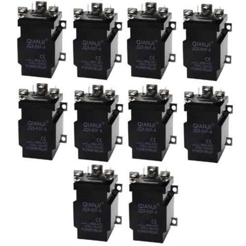 картинка Силовое реле Qianji JQX-60F-A 10 штук (Xinyu JQX-80A, LJQX-68F/1Z) 12В, контакты 250В 80А от магазина Интерком-НН