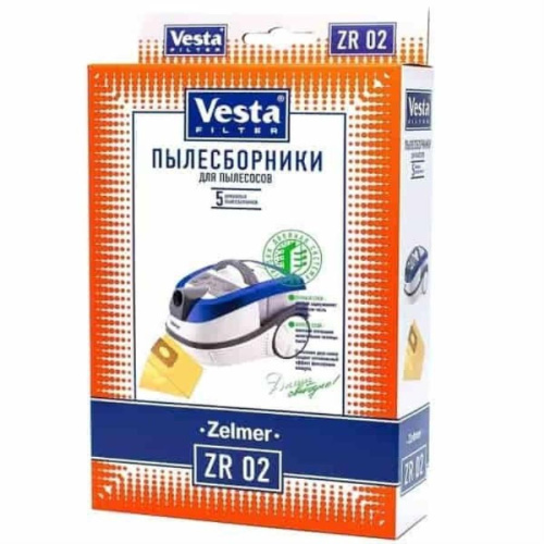 изображение Vesta filter ZR02 комплект мешков-пылесборников бумажных (5шт) для пылесоса Zelmer магазин Компании Интерком-НН картинка Vesta filter ZR02 комплект мешков-пылесборников бумажных (5шт) для пылесоса Zelmer от магазина Интерком-НН