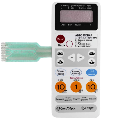 картинка Daewoo 3518512400 (KOR-810P0S(H)) Сенсорная панель для микроволновой печи свч KOR-810P от магазина Интерком-НН фото 2