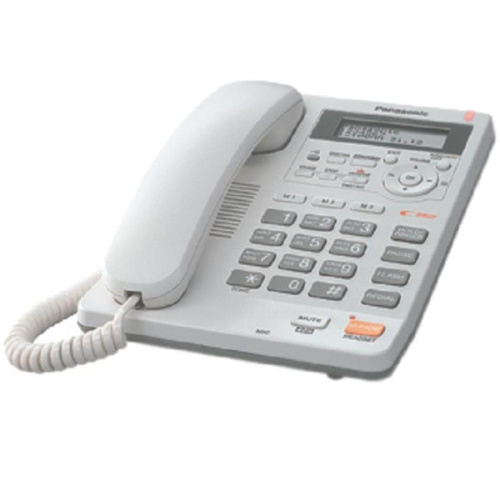 изображение Panasonic KX-TS2570RUW проводной телефон с цифровым автоответчиком, цвет белый магазин Компании Интерком-НН картинка Panasonic KX-TS2570RUW проводной телефон с цифровым автоответчиком, цвет белый от магазина Интерком-НН