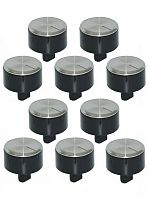 картинка Bosch 00616100 10шт ручка управления конфорки газовой варочной панели, цвет черный/стальной от магазина Интерком-НН