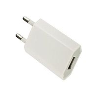 картинка Домашнее универсальное зарядное устройство USB, 1 порт, 5В, выходная сила тока 1,5А, белый от магазина Интерком-НН