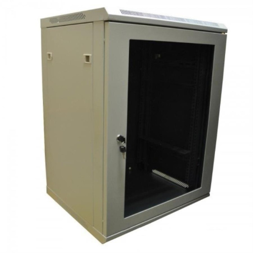картинка Шкаф настенный 19", 15U, (530*450*729) цвет серый от магазина Интерком-НН