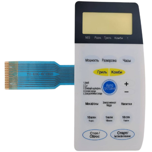 изображение Daewoo 3518524510, TH-KOG-6C1B5S Сенсорная панель, мембрана микроволновой печи СВЧ KOG-6C1B5S магазин Компании Интерком-НН фото 2 картинка Daewoo 3518524510, TH-KOG-6C1B5S Сенсорная панель, мембрана микроволновой печи СВЧ KOG-6C1B5S от магазина Интерком-НН фото 2