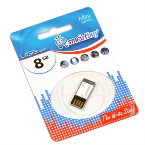 картинка Память USB 8Gb SmartBuy Mini series белый от магазина Интерком-НН